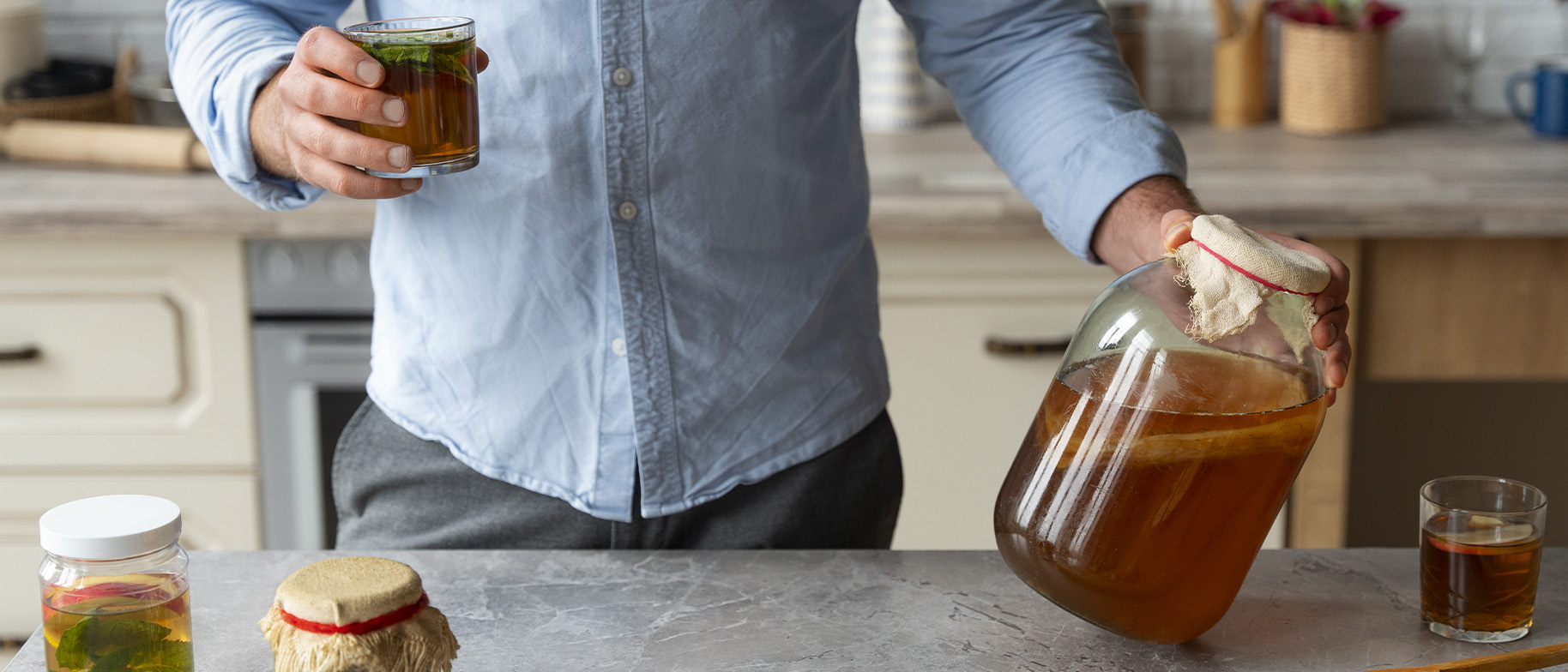 jak si vyrobit kombuchu jak pěstovat houbu kumbuchu